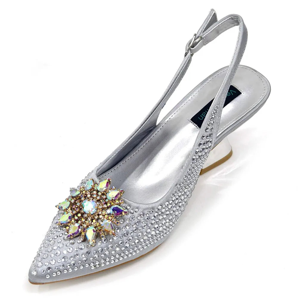 Edleess Fashion Bridal Italian Design Shoes And Bag Paired With Handmade Petal Clutches