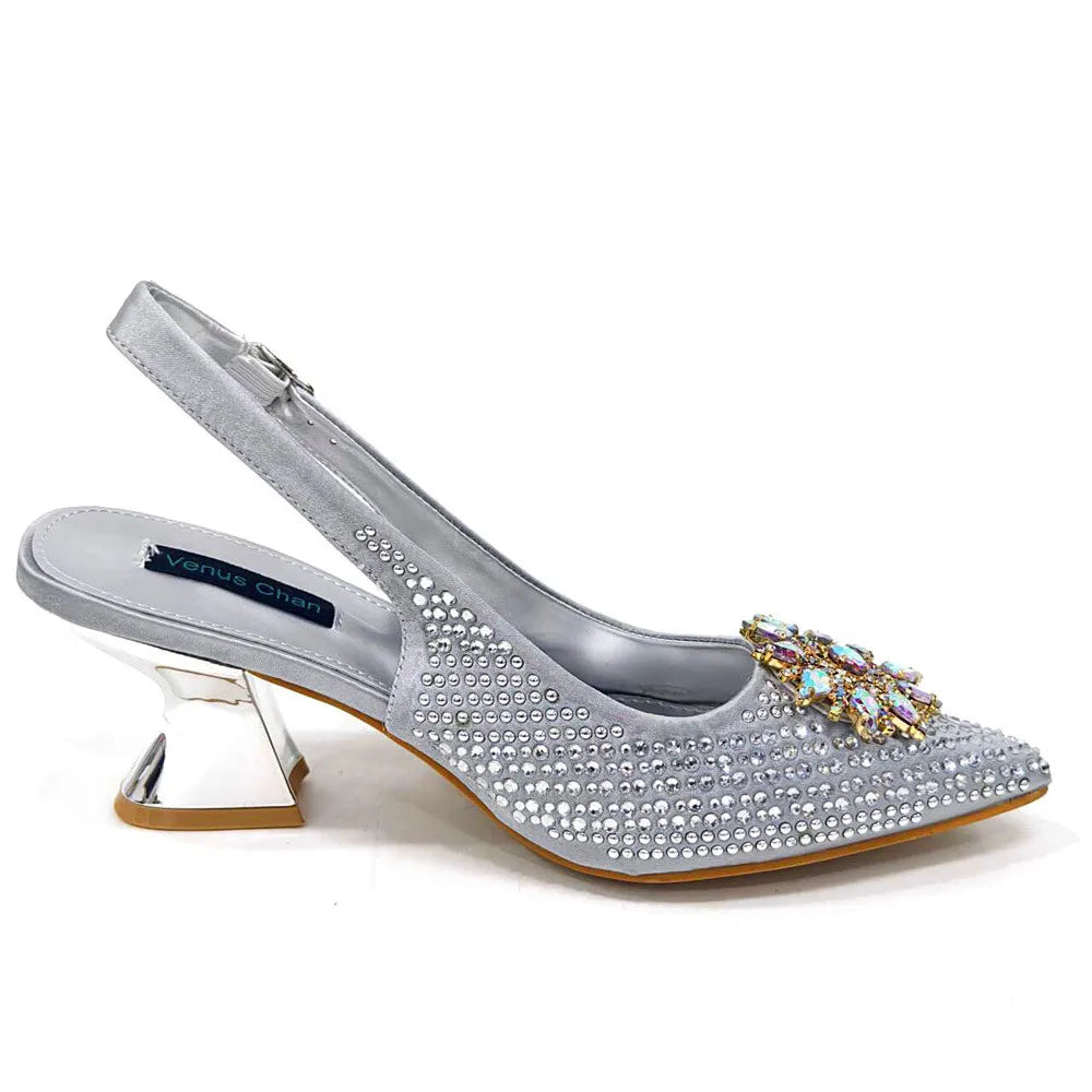 Edleess Fashion Bridal Italian Design Evening Bag Paired With Shoes NGTR65