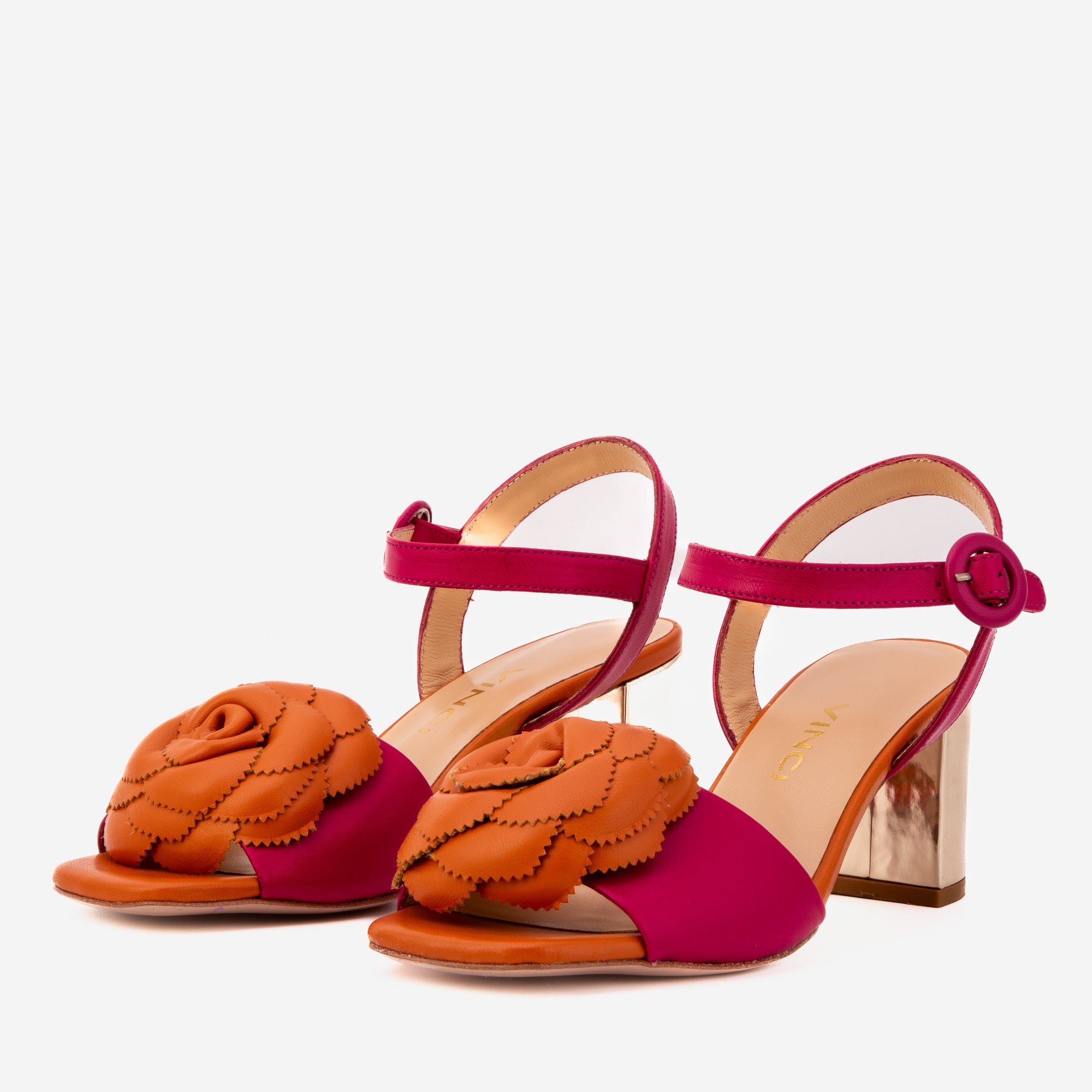 The Salerno Fuchsia Leather Women Sandal