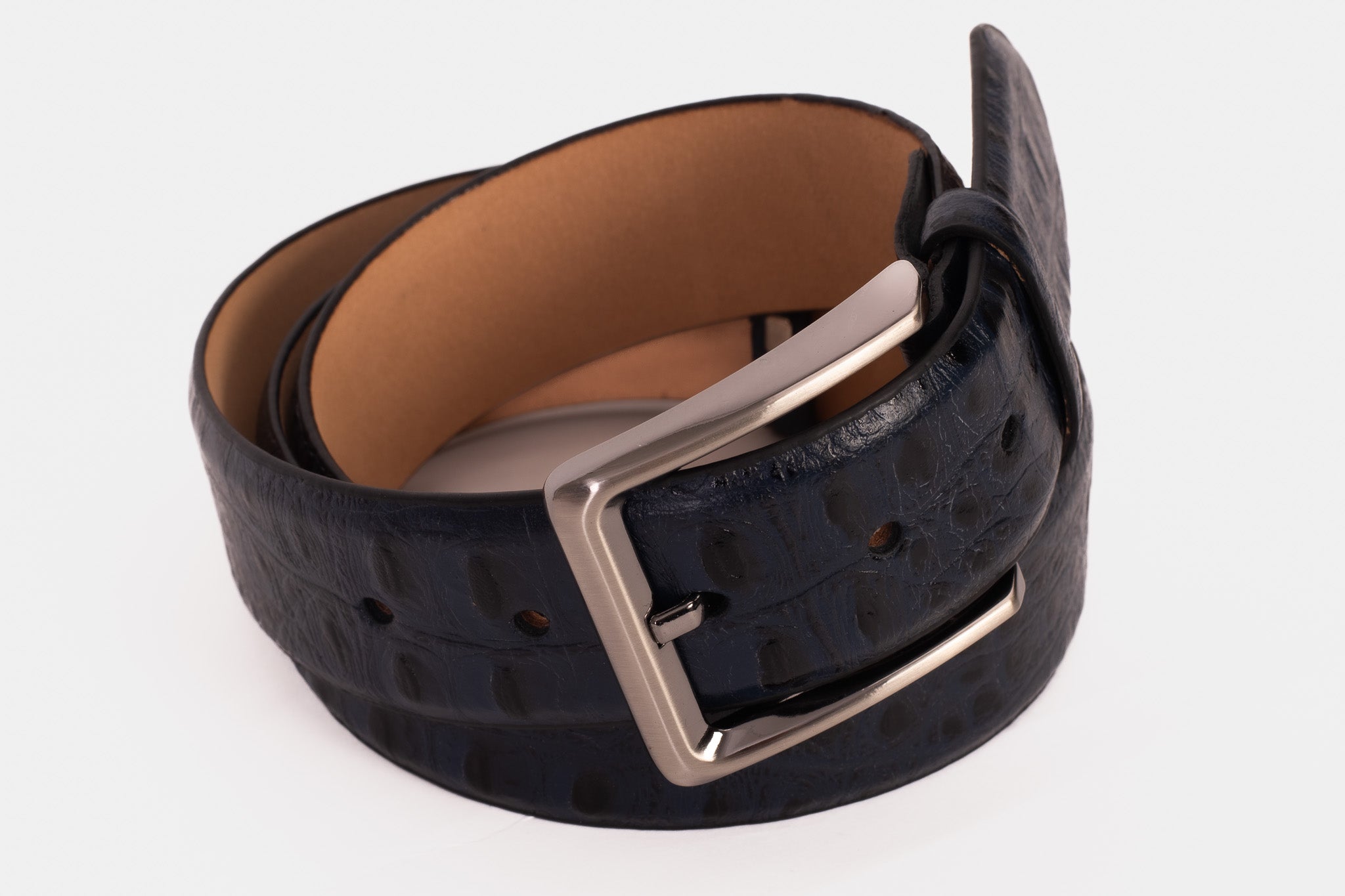 The Savamala Blue Leather Belt