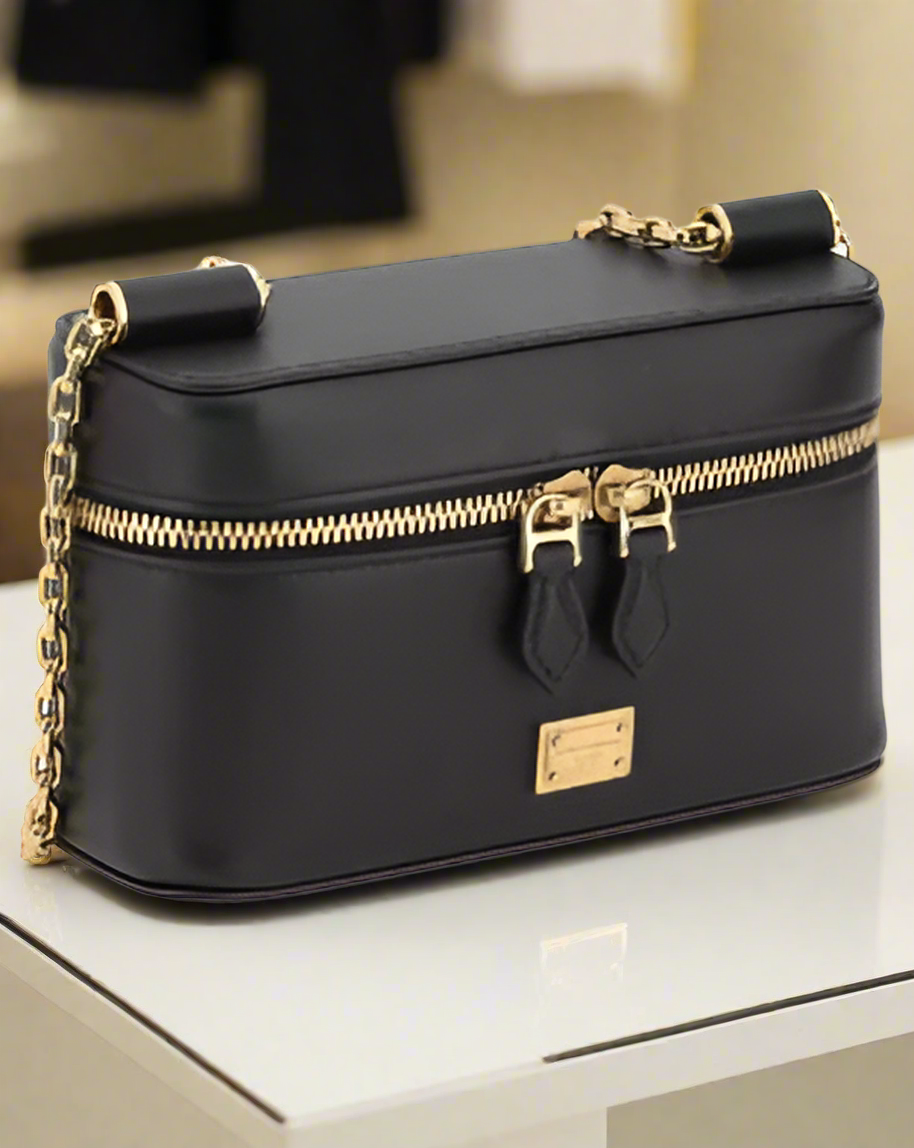 Dolce And Gabbana Sicily Shoulder Bag Leather Black