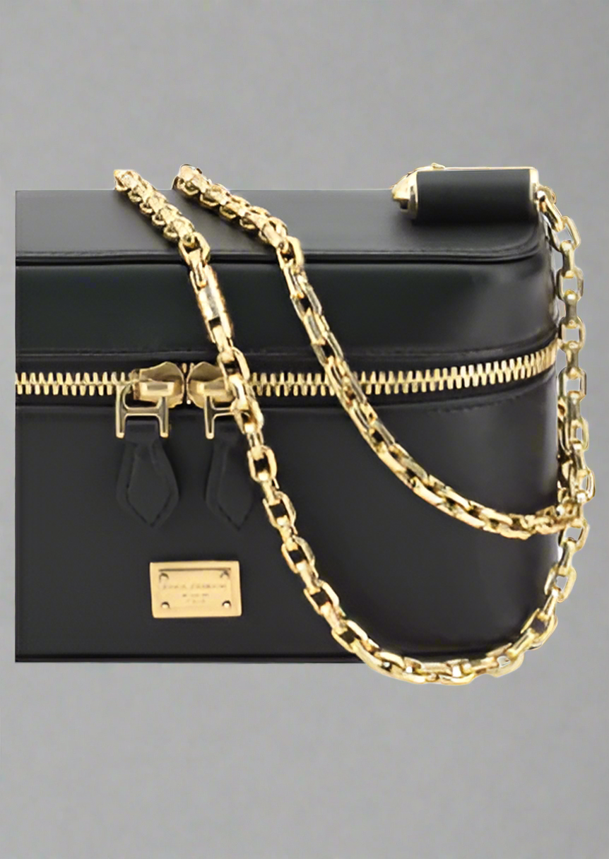 Dolce And Gabbana Sicily Shoulder Bag Leather Black