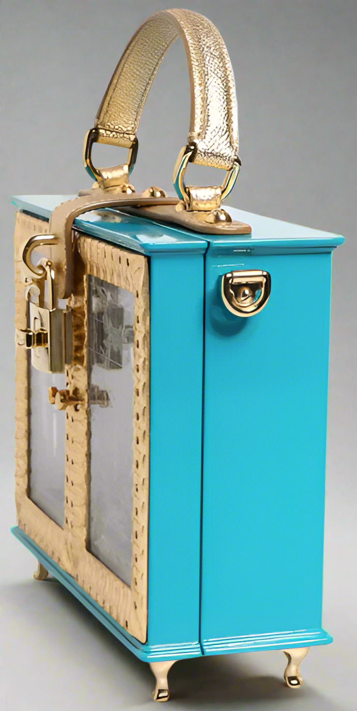 Dolce & Gabbana (Preloved)TURQUOISE MISS DOLCE TOP HANDLE BAG