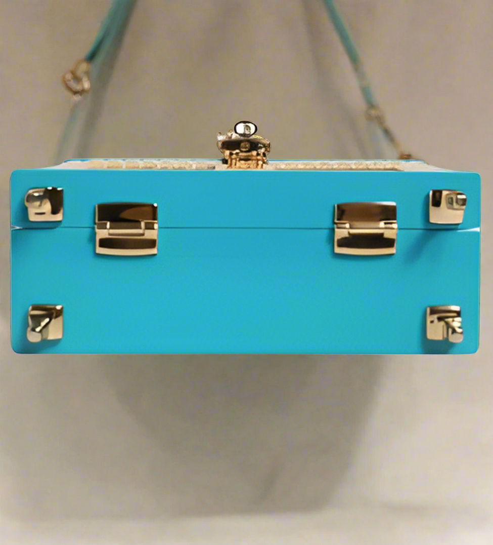 Dolce & Gabbana (Preloved)TURQUOISE MISS DOLCE TOP HANDLE BAG