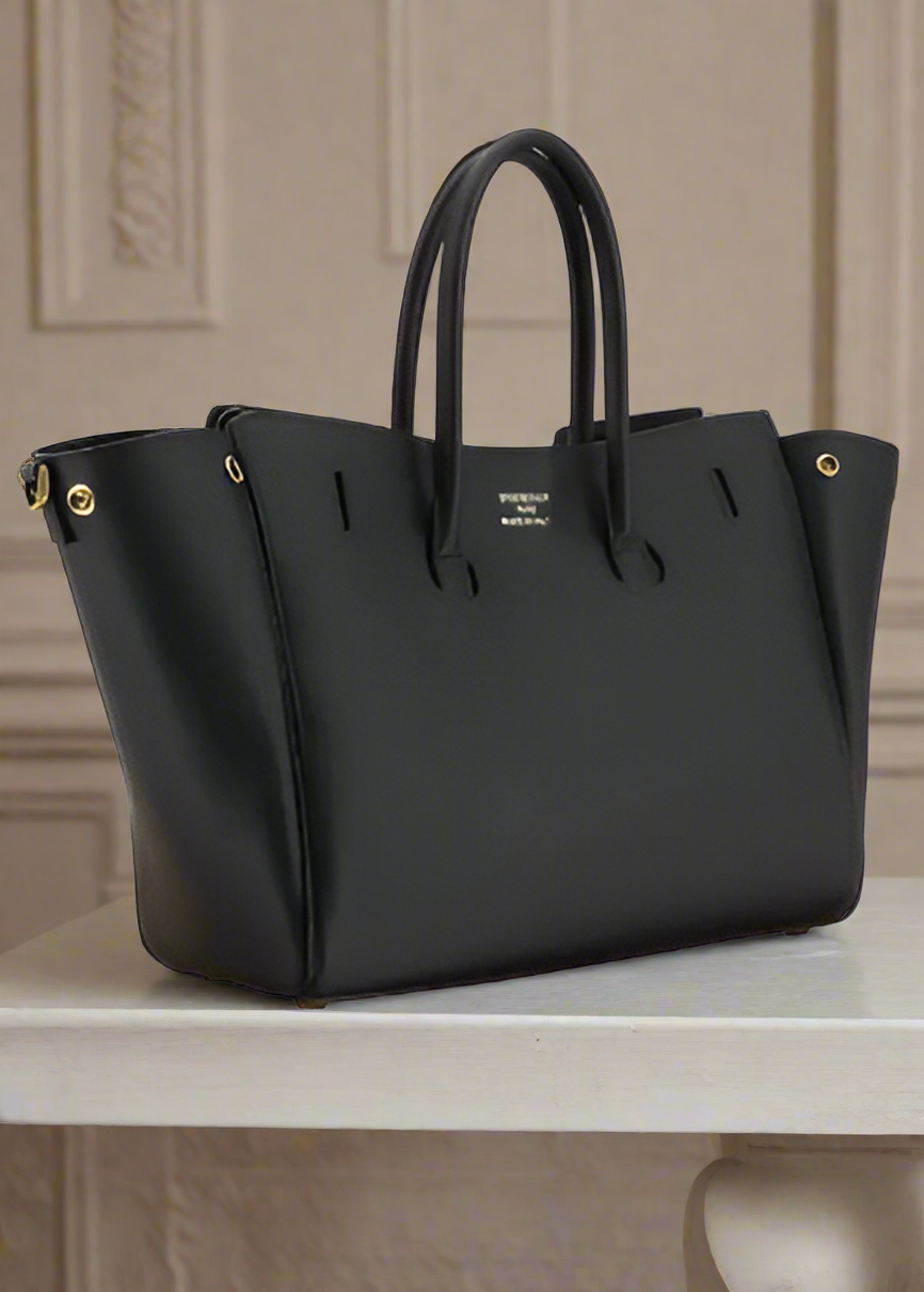 BALENCIAGA BLACK BEL AIR SMALL SHOULDER BAG