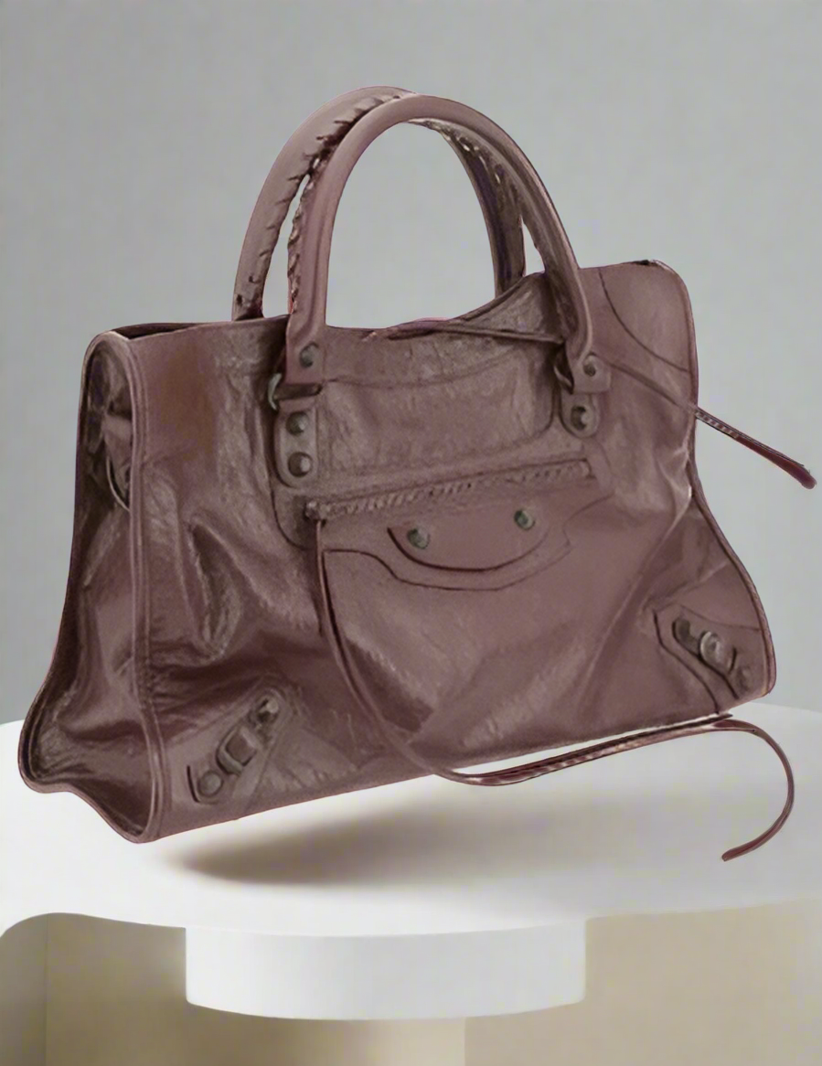 Balenciaga Le City Medium Shoulder Bag Lambskin Leather