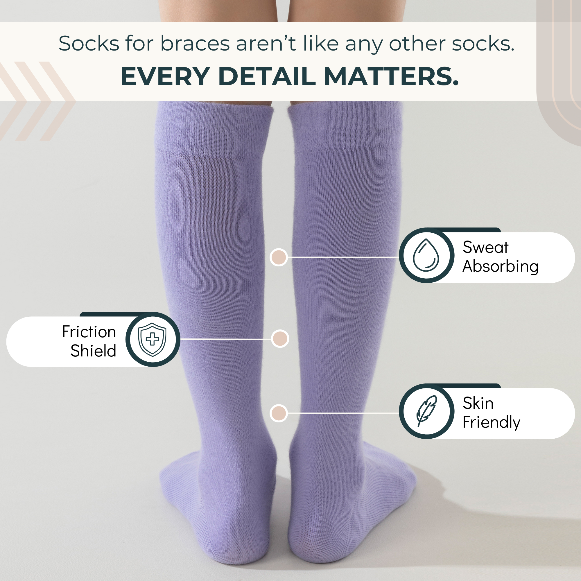 Lairos Premium Solids - Light Purple Socks