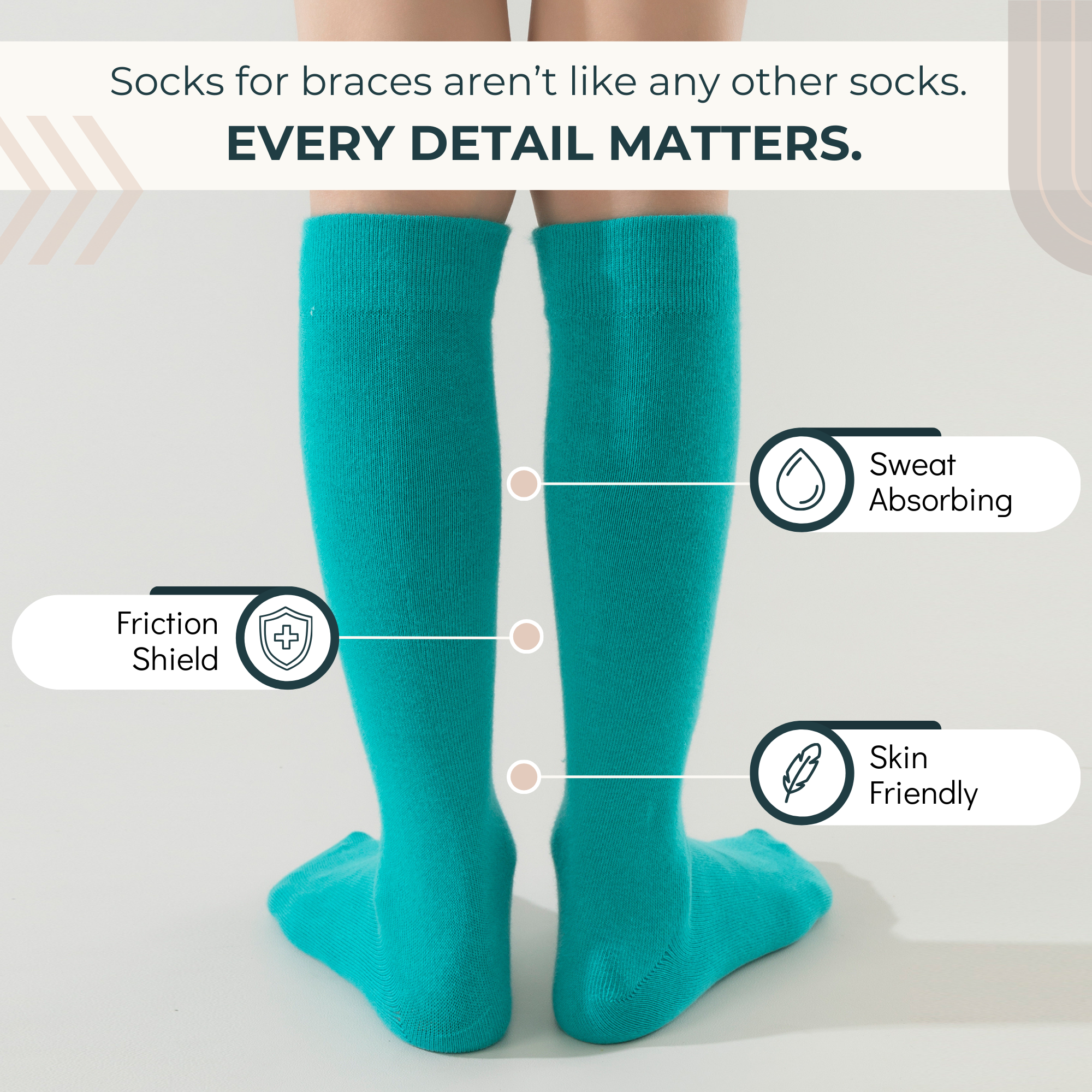 Lairos Premium Solids - Teal Socks