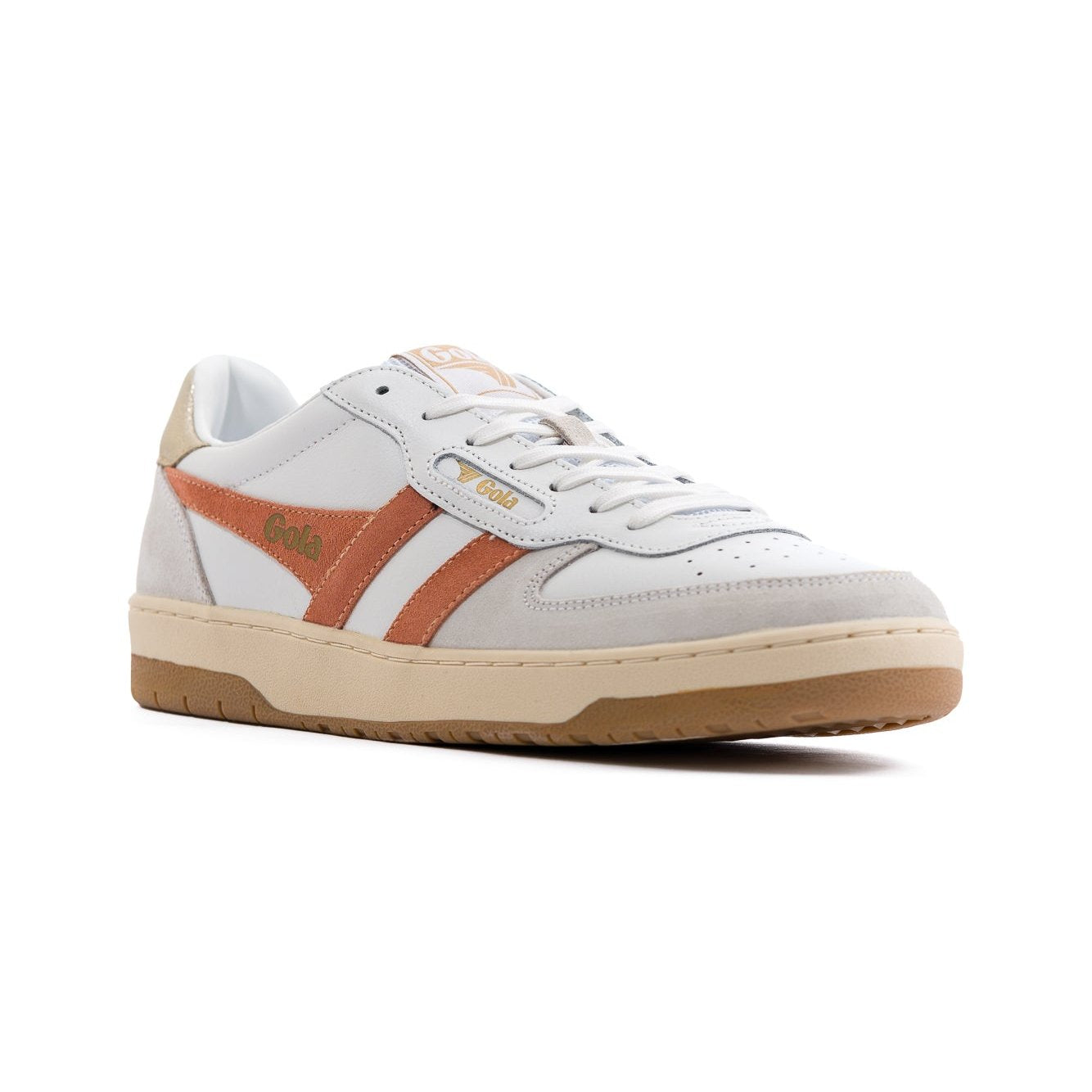 Gola Hawk Women's Shoes - White/Terracotta/Gold