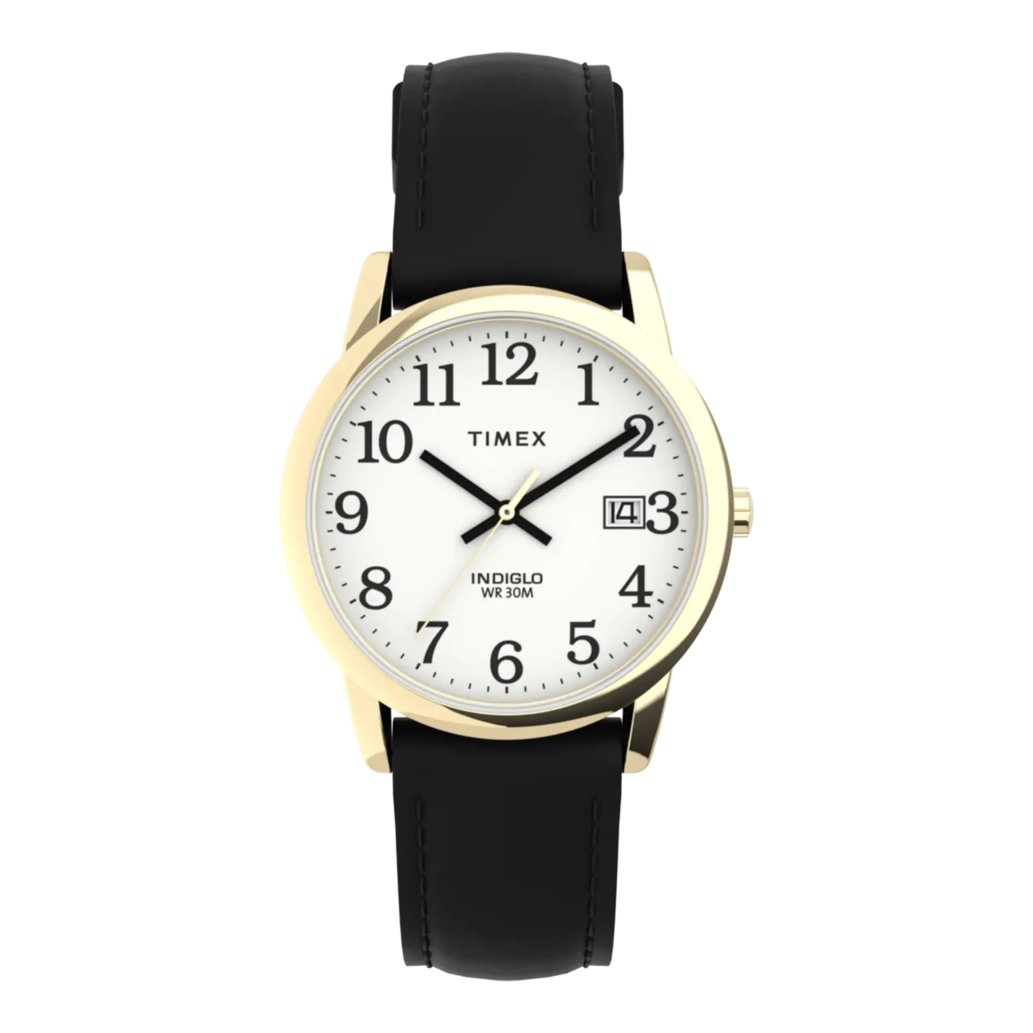 TIMEX EASY READER 35MM LEATHER STRAP WATCH