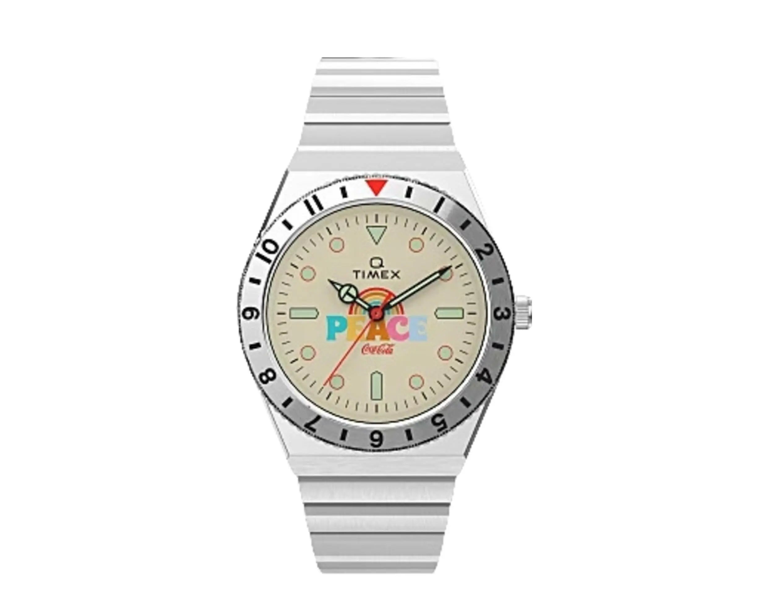 Timex Q x Coca-Cola Unity Collection Men Watch Stainless-Steel/Cream