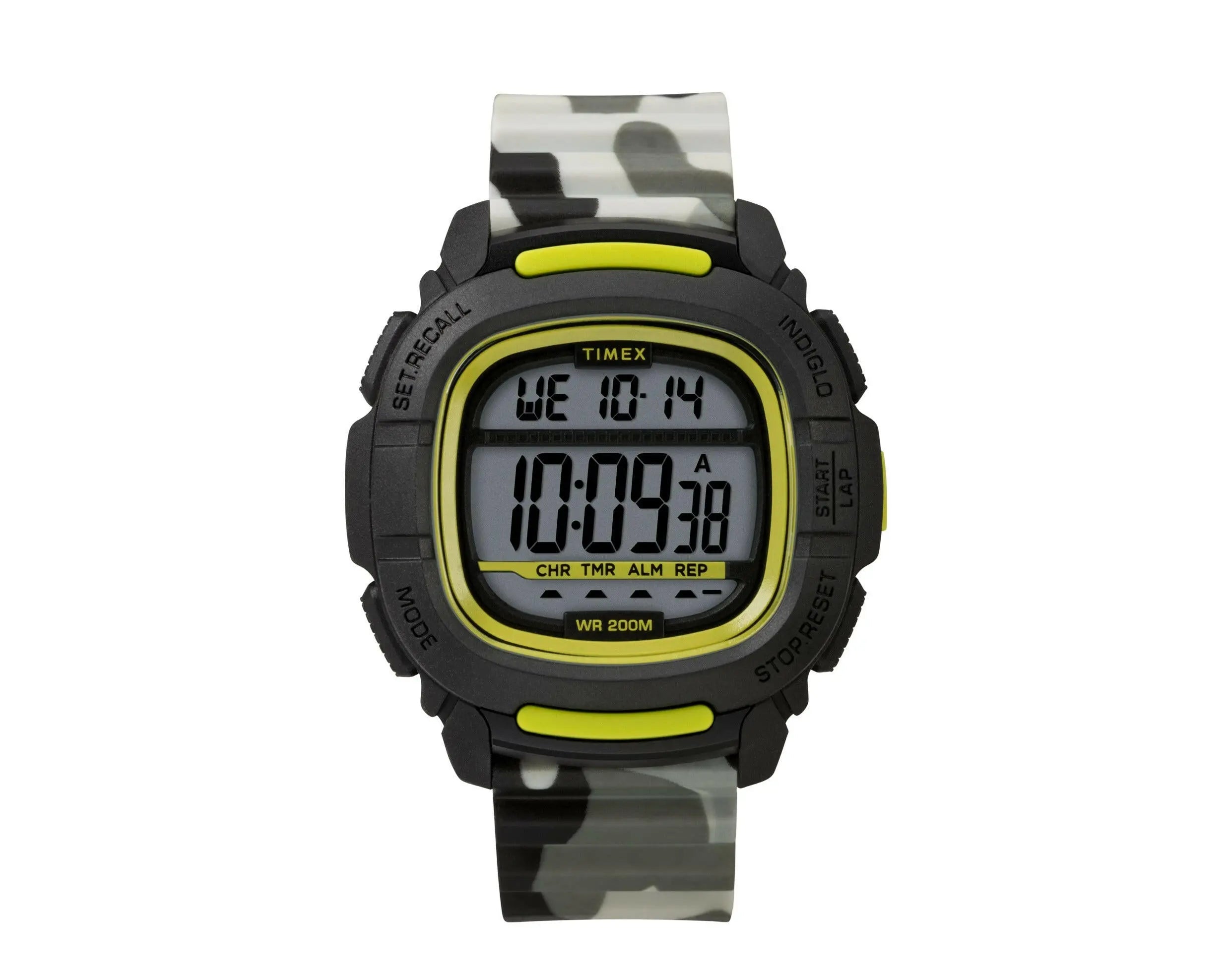 Timex Boost Shock 47mm Men Watch Black/Lime/Camo