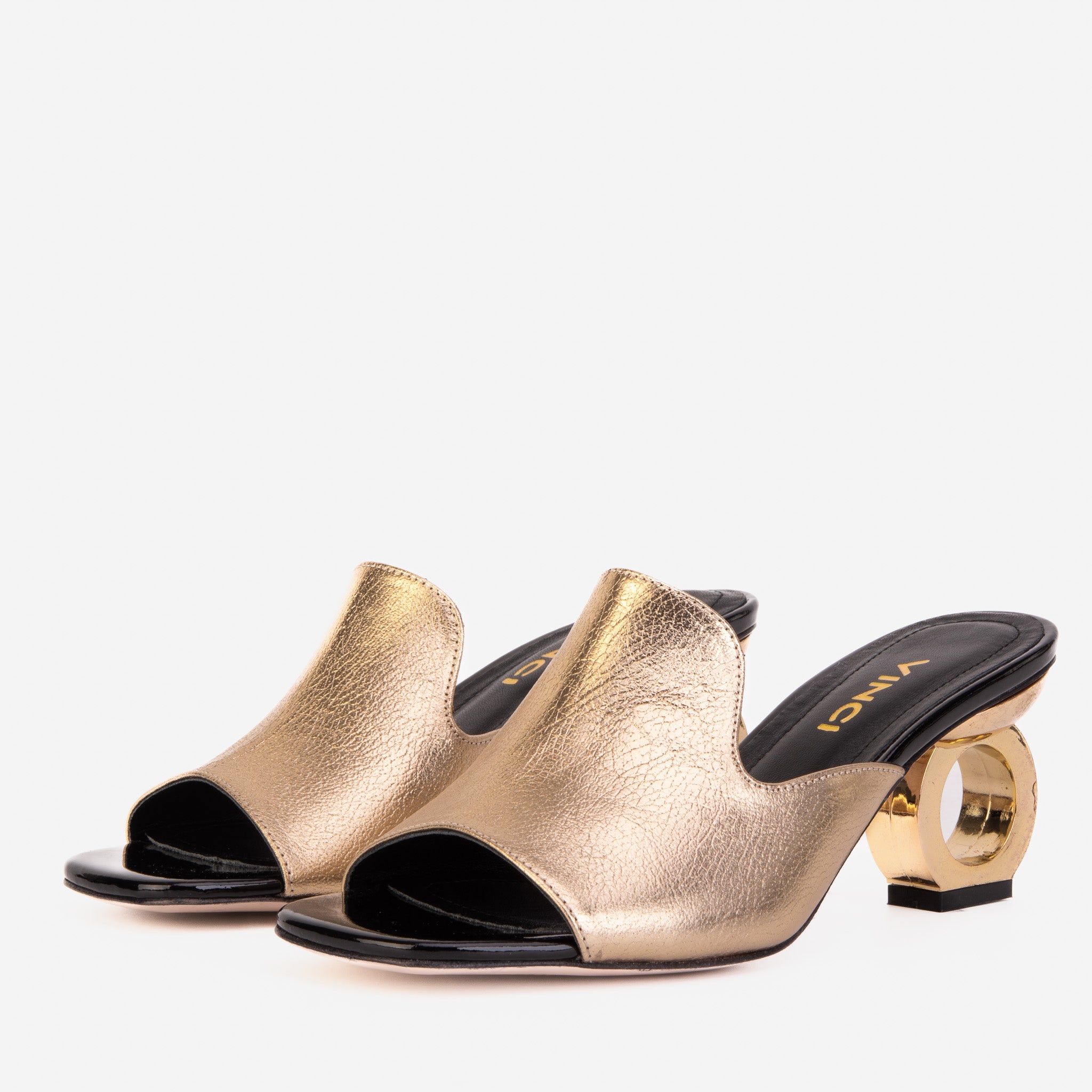 The Tory Gold Leather Women Sandal