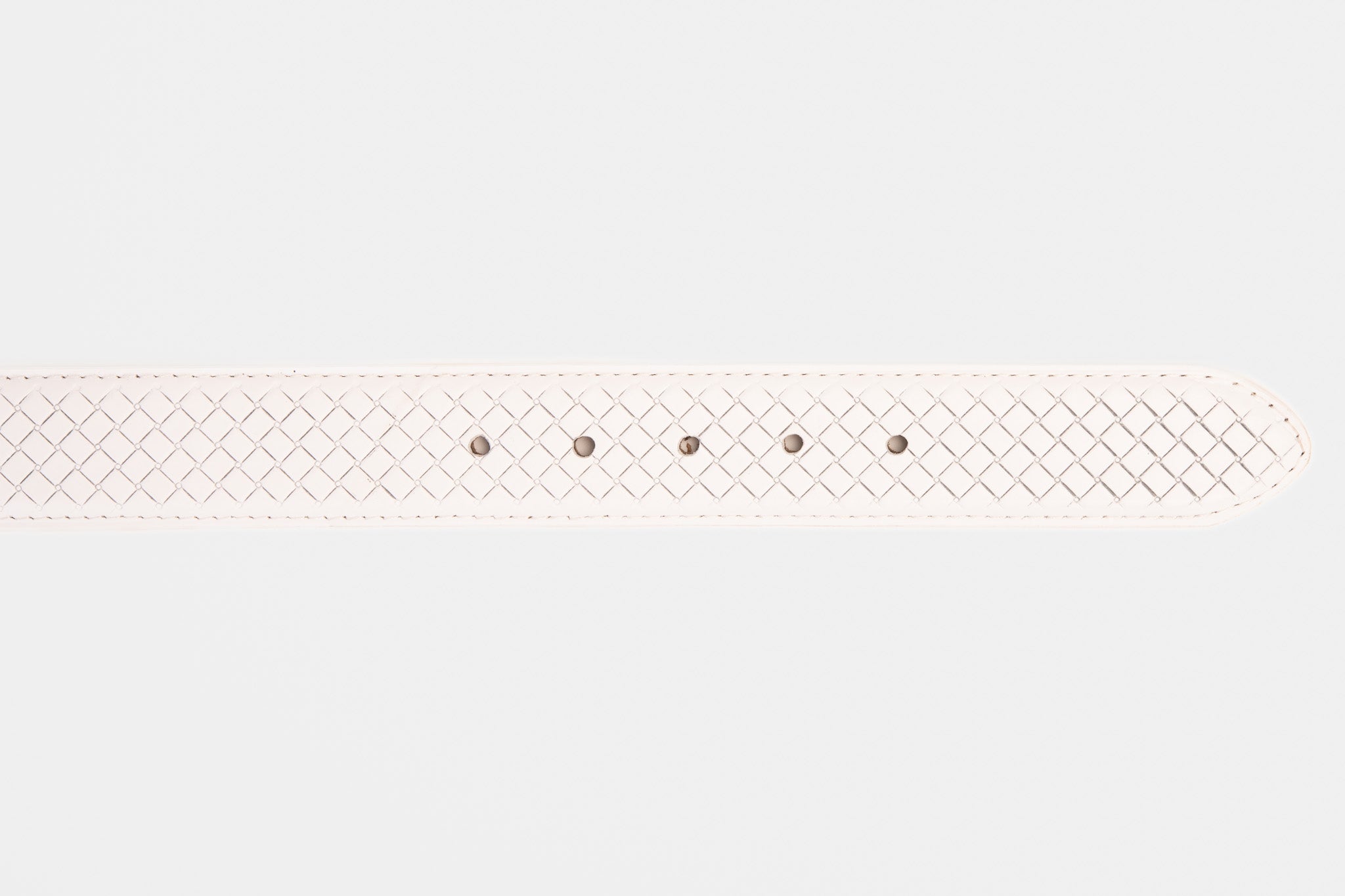 The Layla White Woven Leather Belt