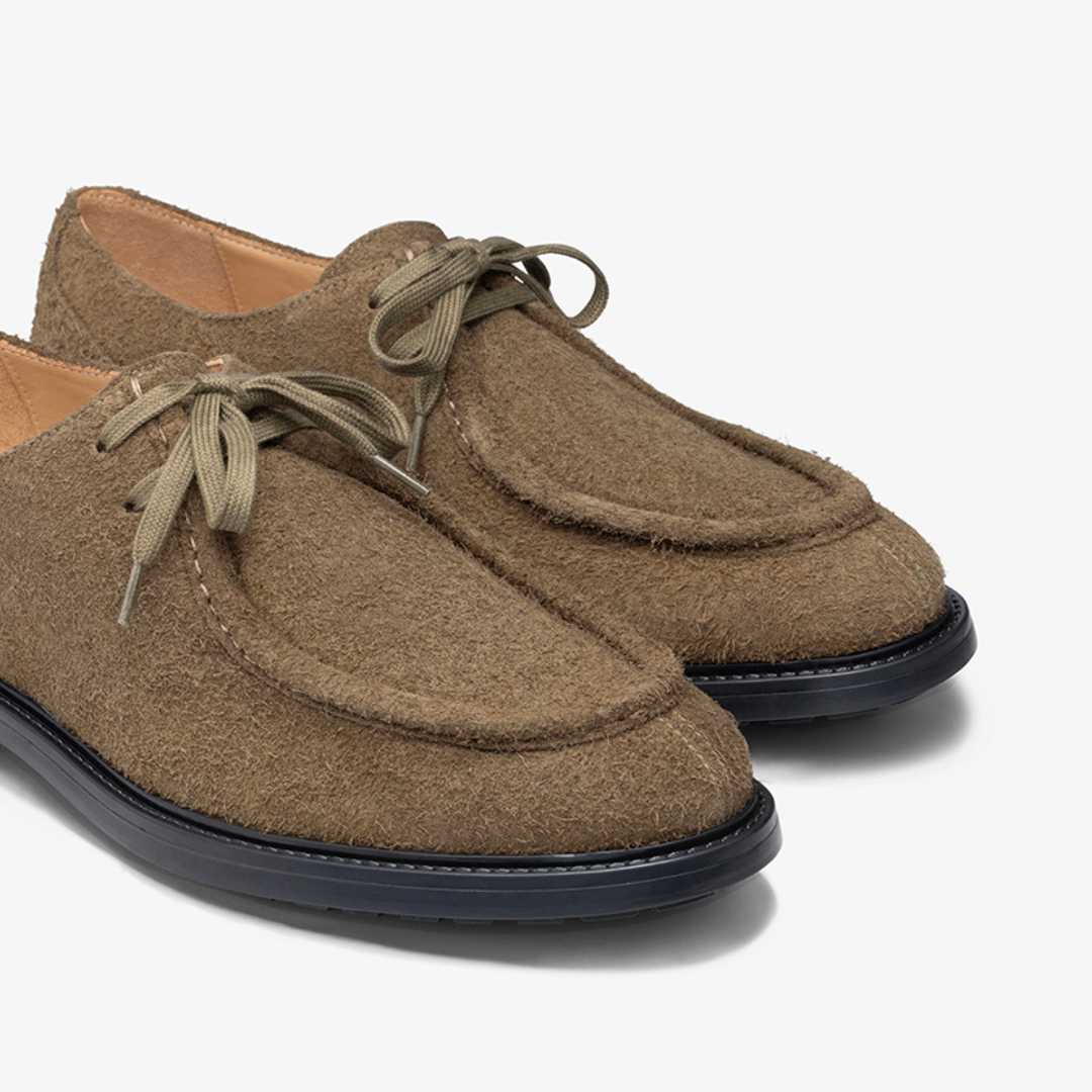 Del Toro Shoes Men's Antelope Textured Suede Tuscan Moc Boot