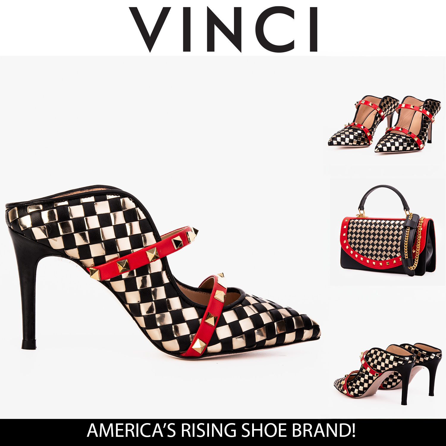 The Dosso Black Handwoven Leather Pointy Toe Women Sandal