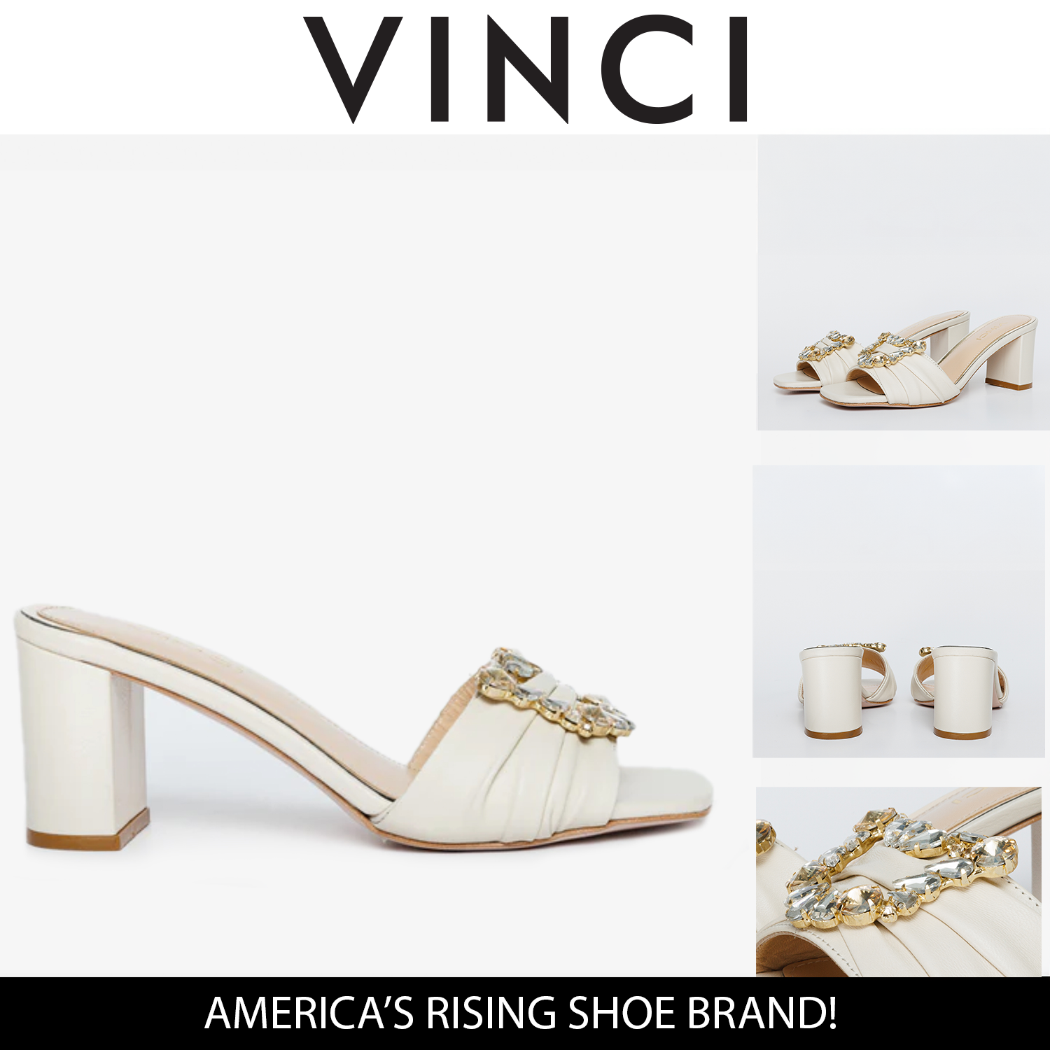 The Micro Cream Leather Women Sandal