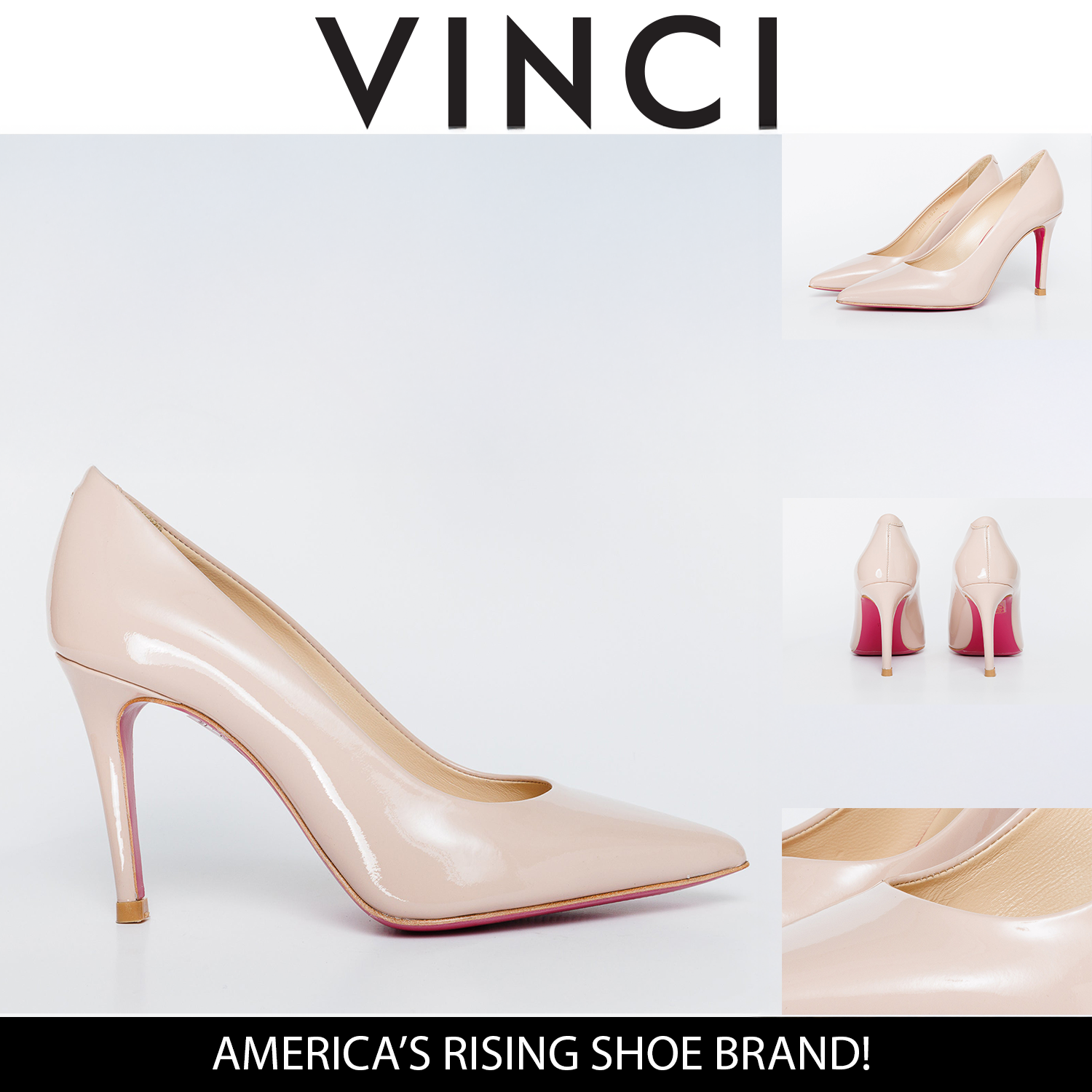 The Ege Cream Leather Pump Fuchsia Sole Women Shoe