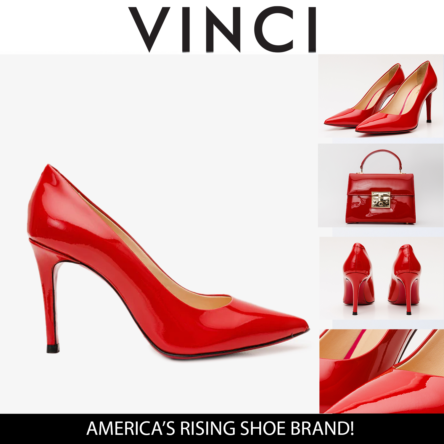 The Ege Red Leather Pump Fuchsia Sole Women Shoe