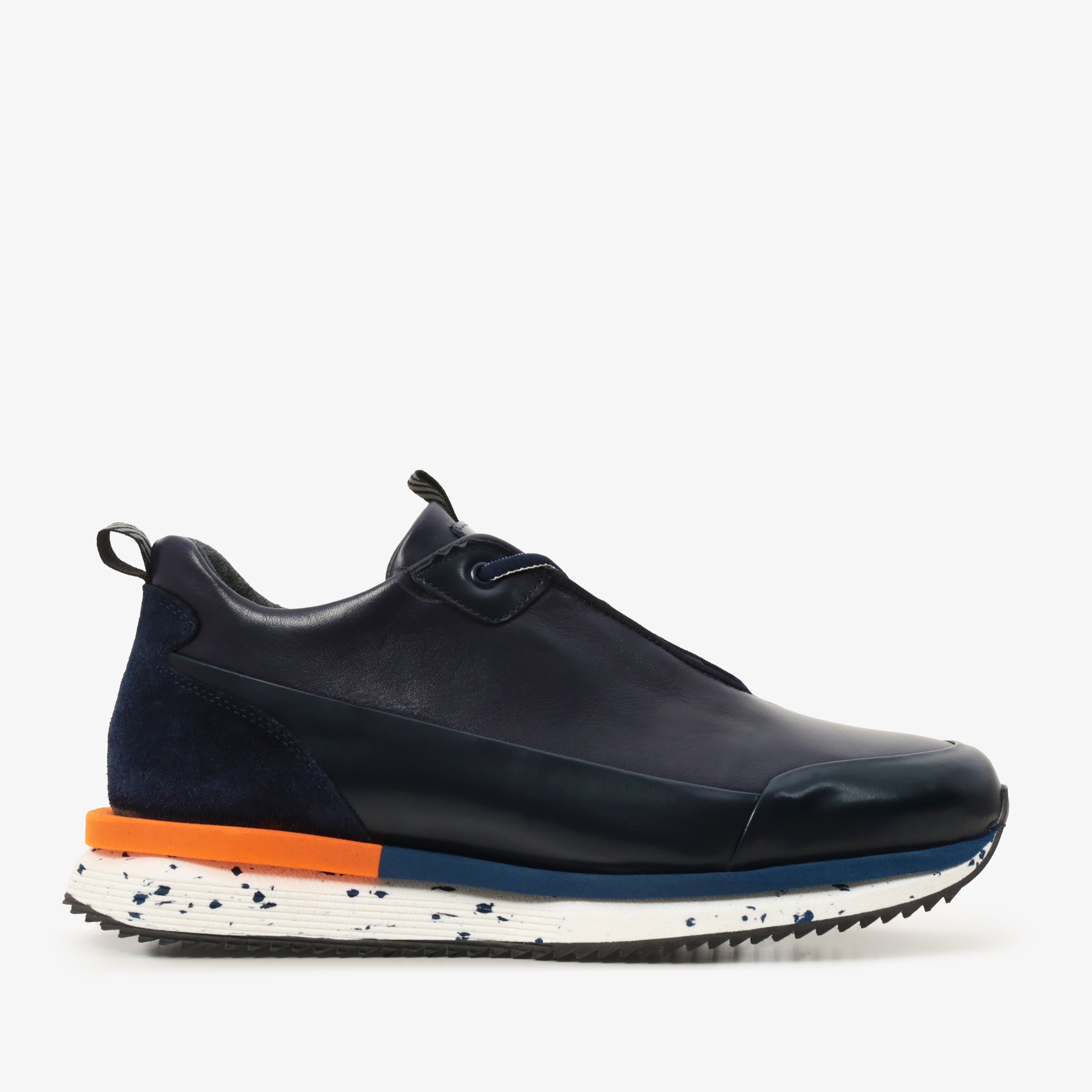 The Milford Navy Blue Leather Men Sneaker