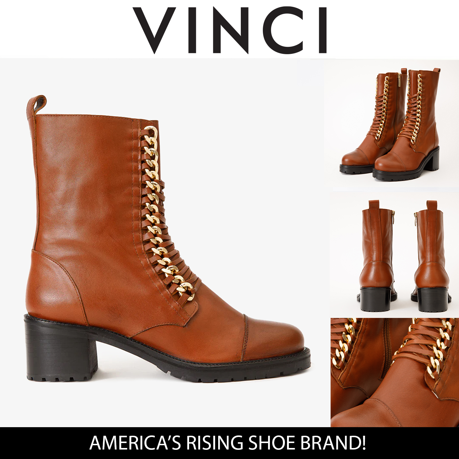 The Tuna Tan Leather Mid Calf Women Boot