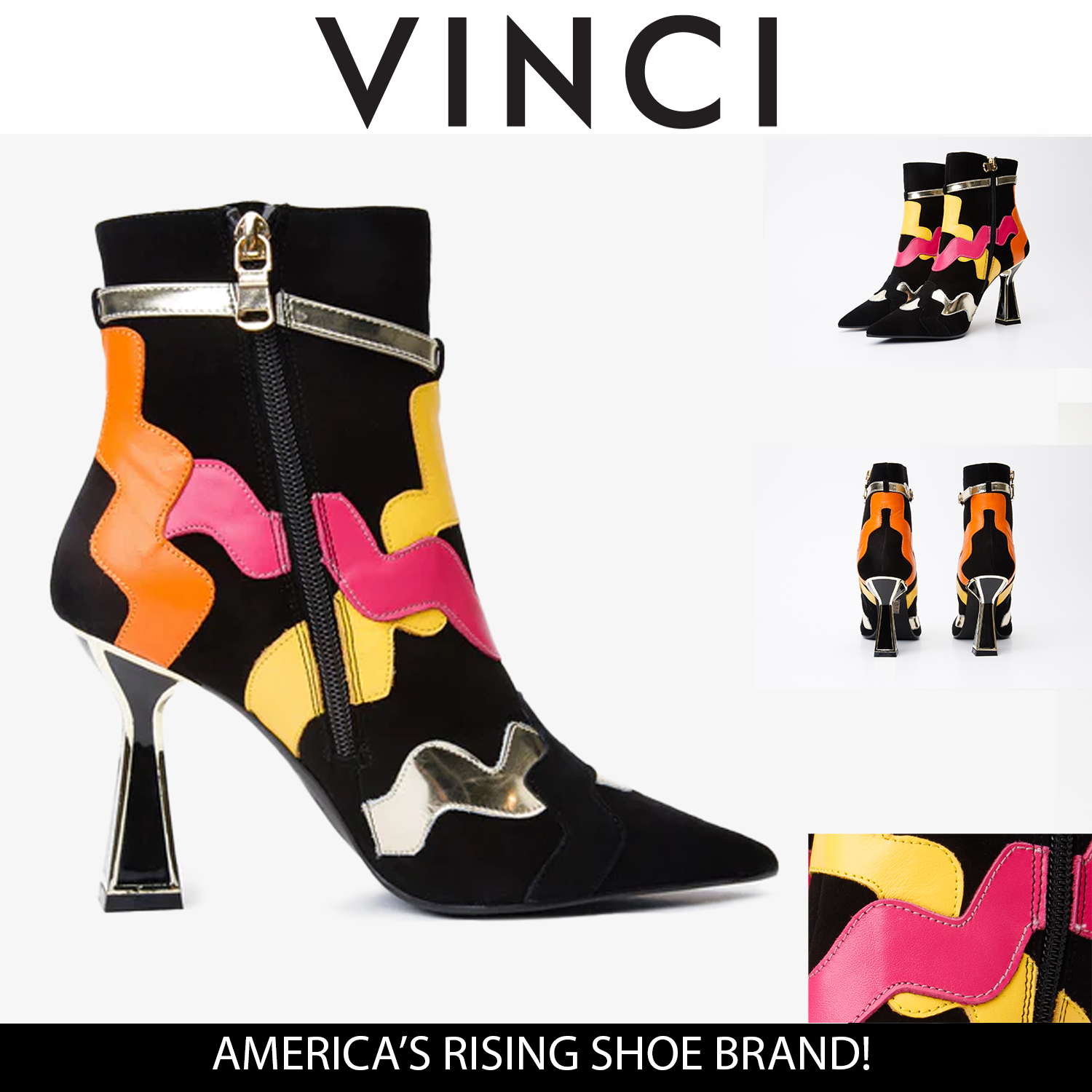 The Tario Black Suede Leather Ankle Women Boot