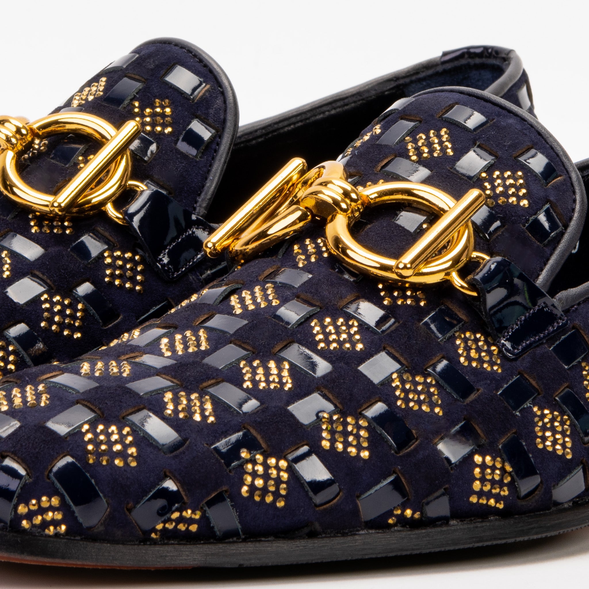 The Vicino Shoe Navy Blue Bit Dress Loafer Men Shoe