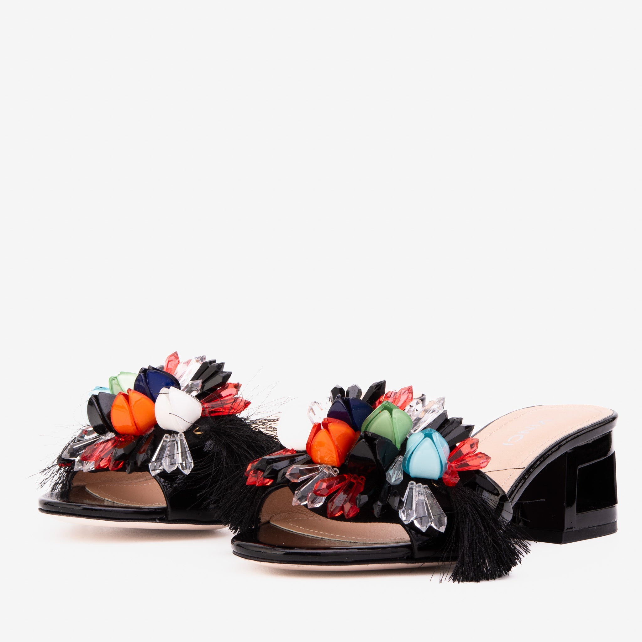 The Vigo Black Leather Block Heel Women Sandal