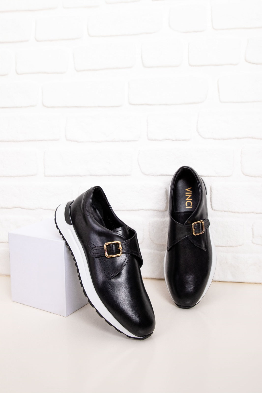 The Torino Black Leather Men Sneaker