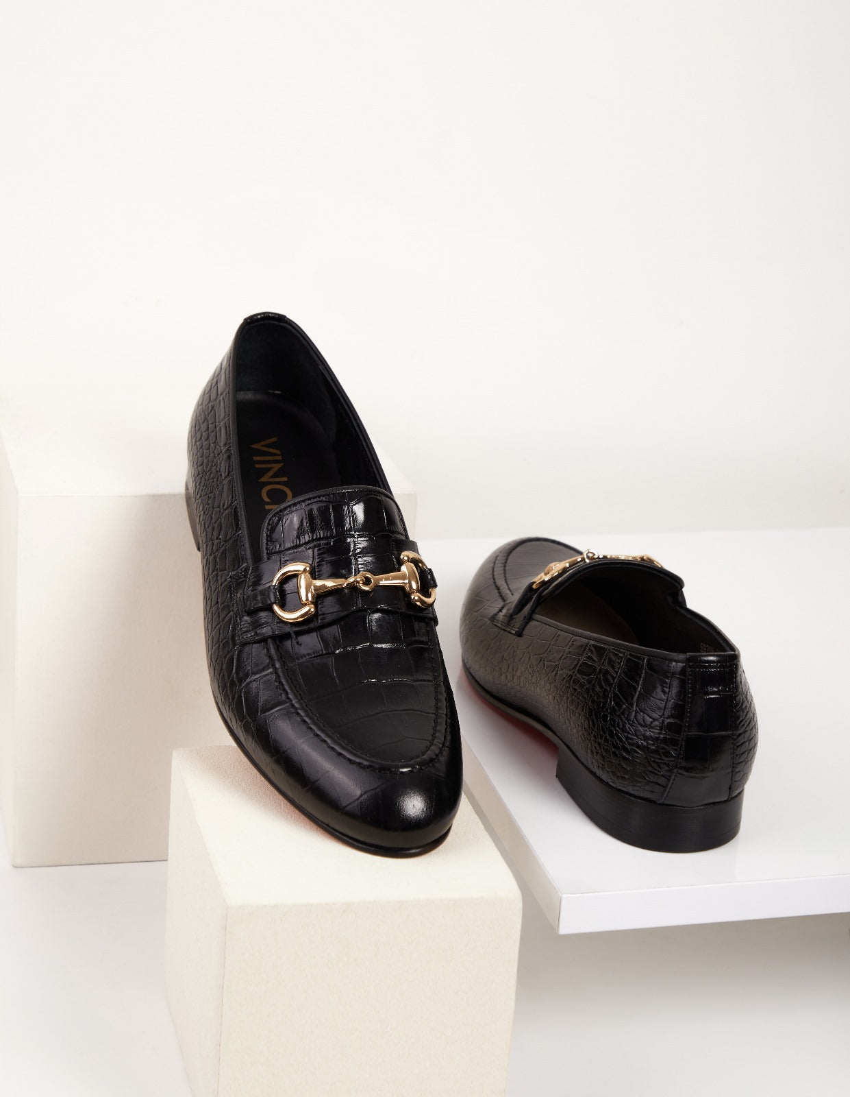 The Monaco Black Leather Men Shoe Bit Loafer
