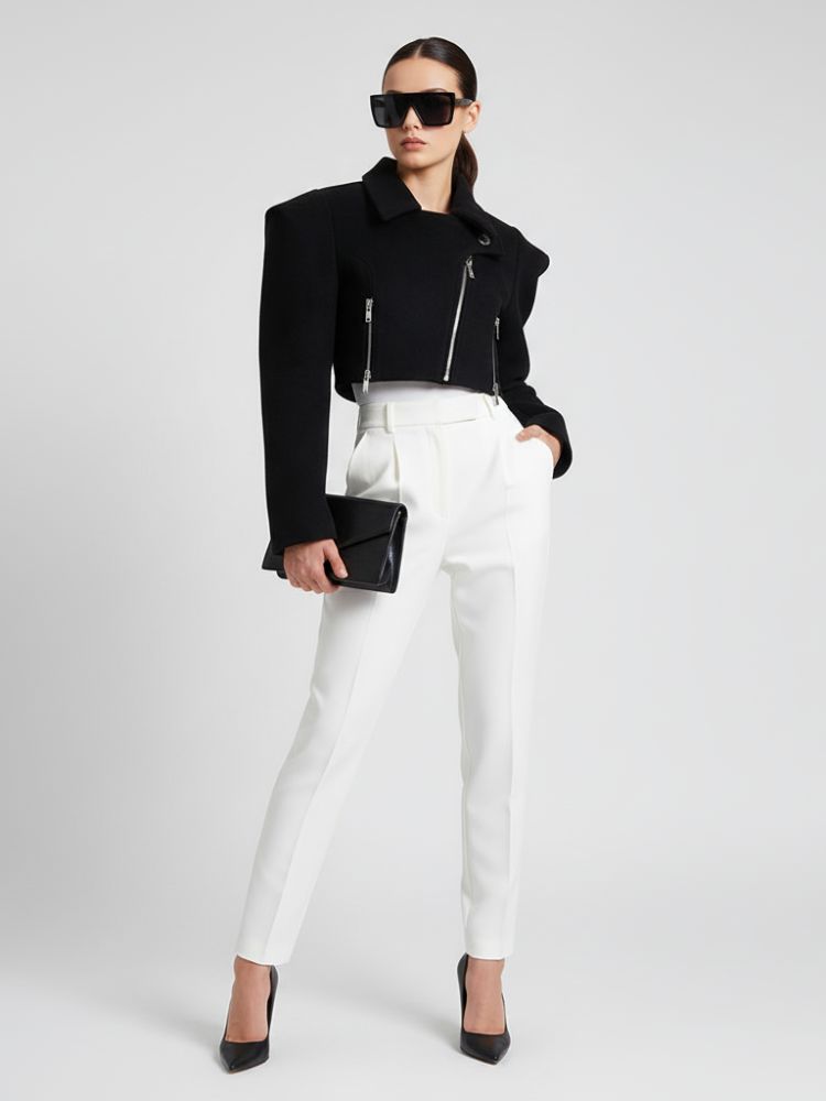 BYMANYC New York Wide Shoulder Short Coat Women's Wool