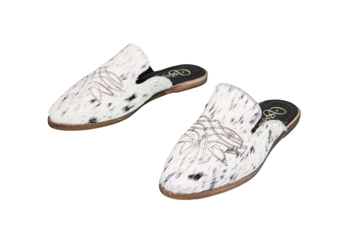 Abby Cowhide Mules – Size 10 by Stiefeld Boots – Don't Panic Shoes