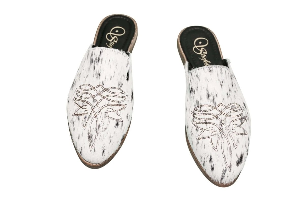 Abby Cowhide Mules – Size 10 by Stiefeld Boots – Don't Panic Shoes