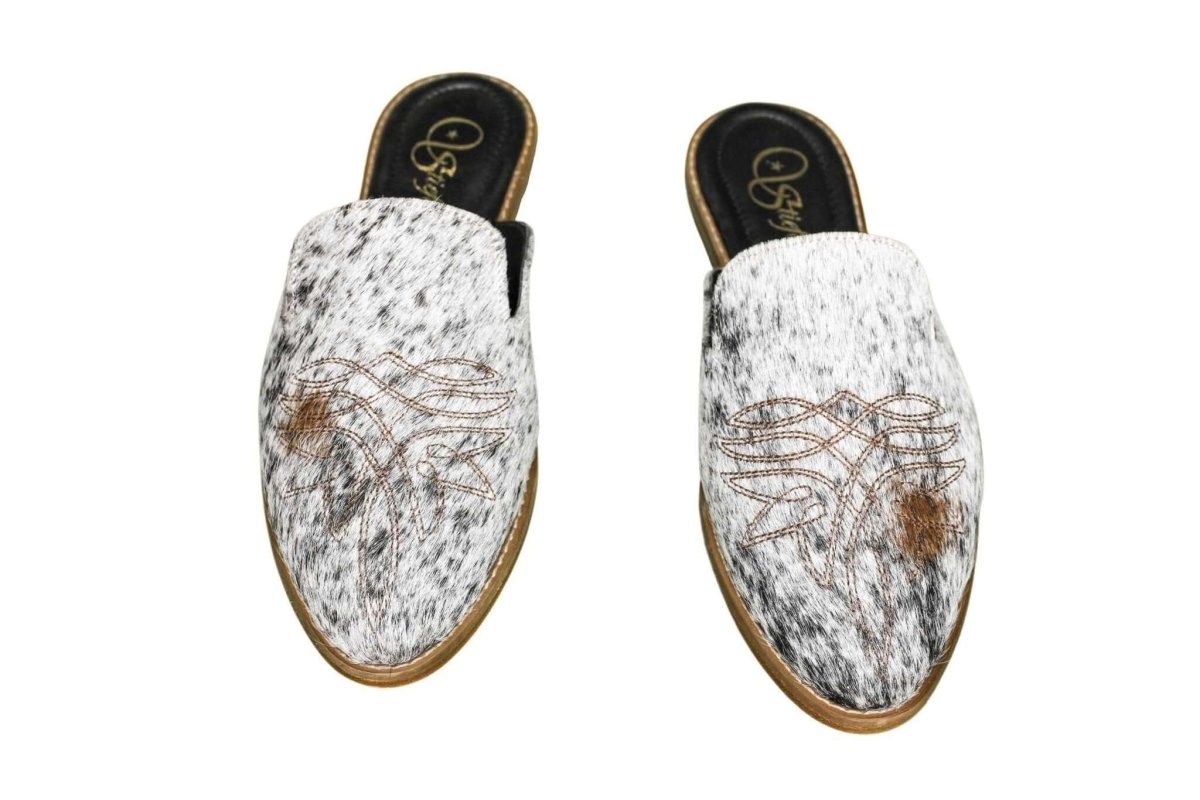 Abby Cowhide Mules – Size 12 by Stiefeld Boots – Don't Panic Shoes