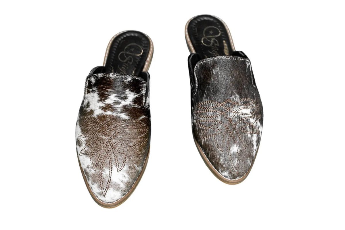 Abby Cowhide Mules – Size 5 by Stiefeld Boots – Don't Panic Shoes