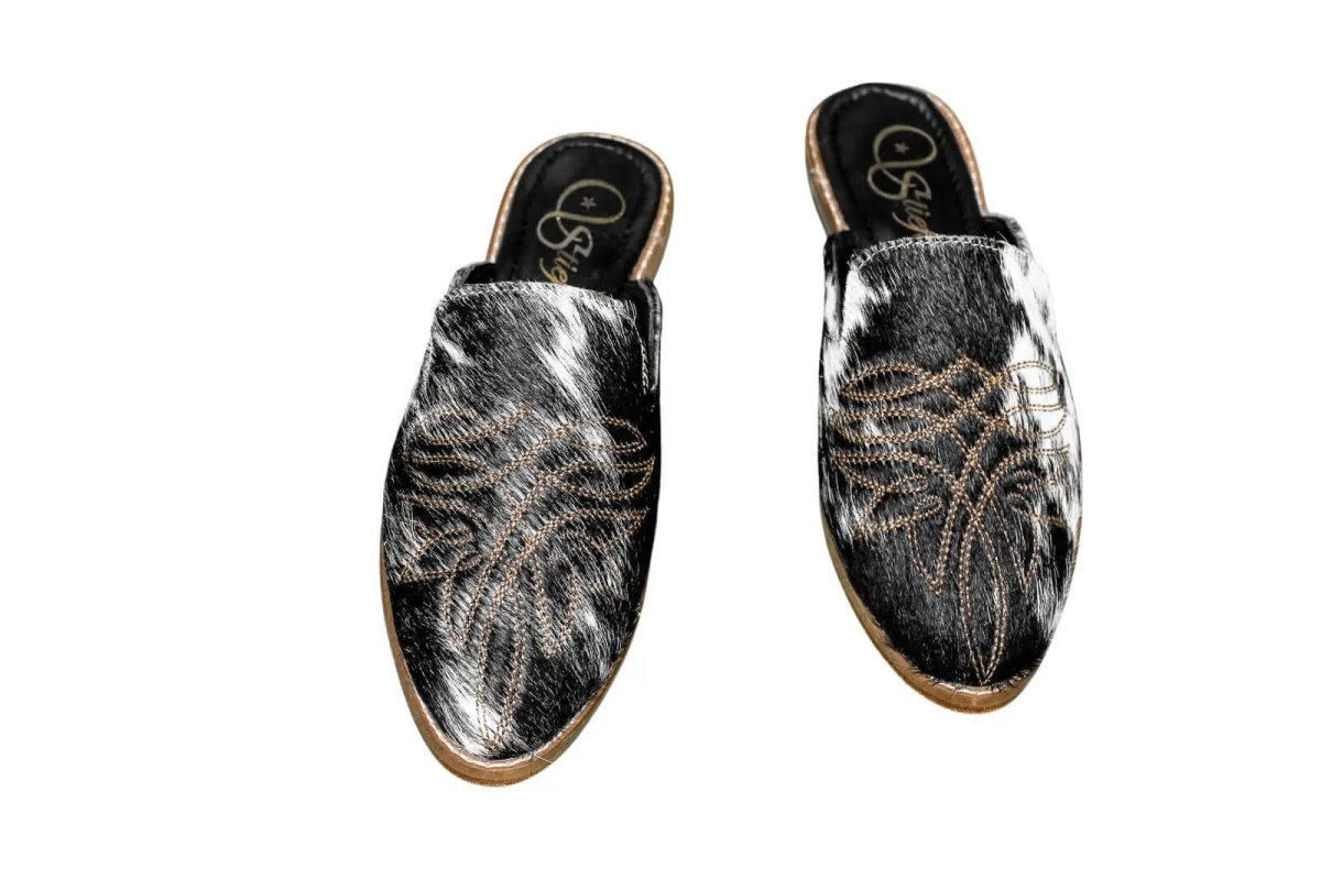 Abby Cowhide Mules – Size 5 by Stiefeld Boots – Don't Panic Shoes