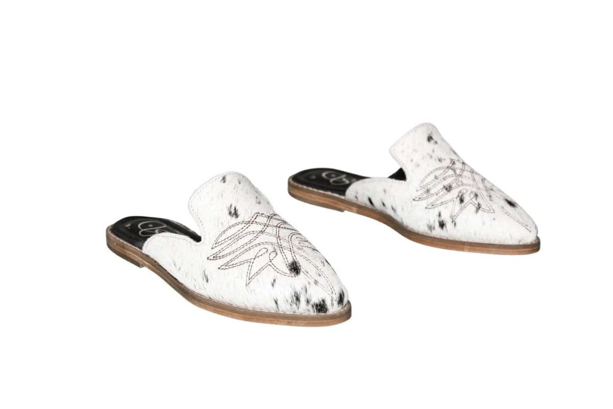 Abby Cowhide Mules – Size 6 by Stiefeld Boots – Don't Panic Shoes