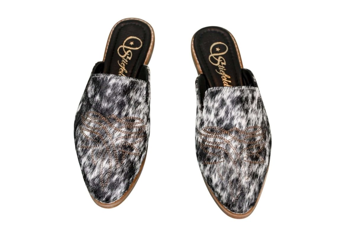 Abby Cowhide Mules – Size 6 by Stiefeld Boots – Don't Panic Shoes