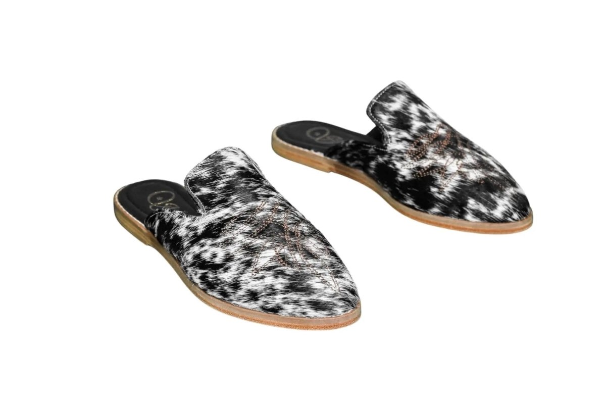 Abby Cowhide Mules – Size 7 by Stiefeld Boots – Don't Panic Shoes