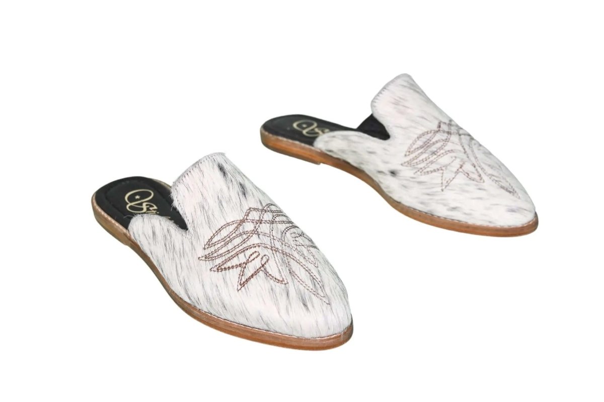 Abby Cowhide Mules – Size 8 by Stiefeld Boots – Don't Panic Shoes