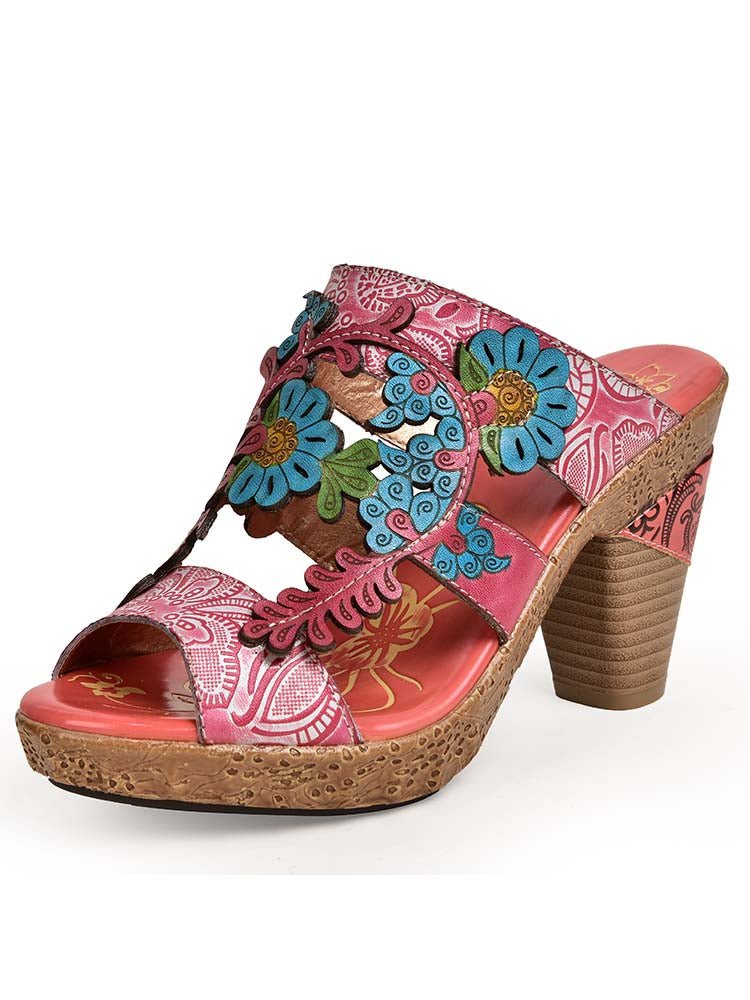 Addyson Fish Mouth Genuine Leather Sandals Sandals by Colorstepshoes – Don't Panic Shoes