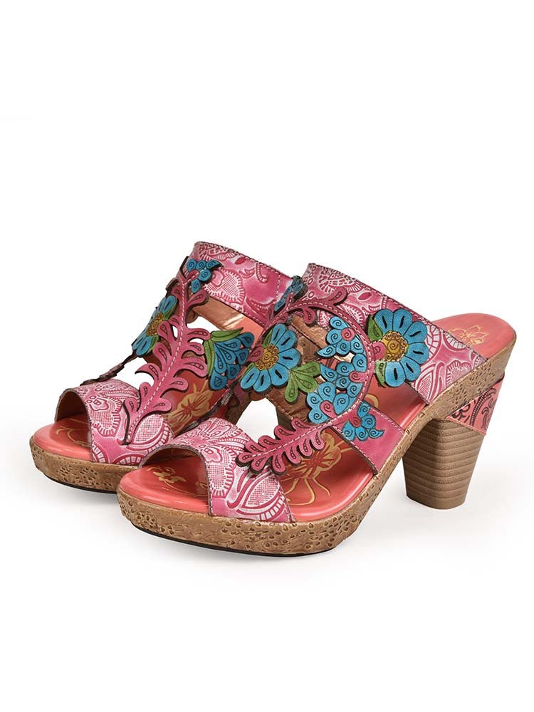 Addyson Fish Mouth Genuine Leather Sandals Sandals by Colorstepshoes – Don't Panic Shoes