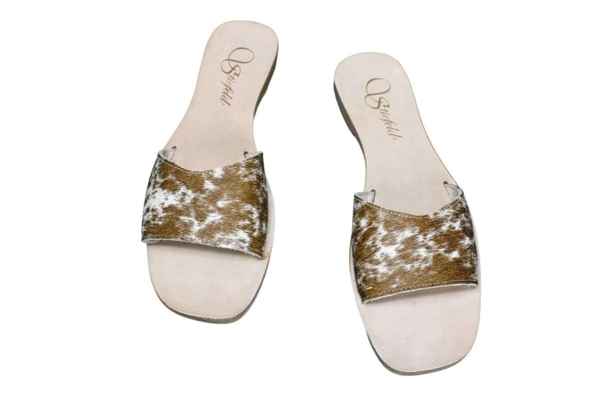 Agnes Cowhide Slide Sandals – Size 10 by Stiefeld Boots – Don't Panic Shoes