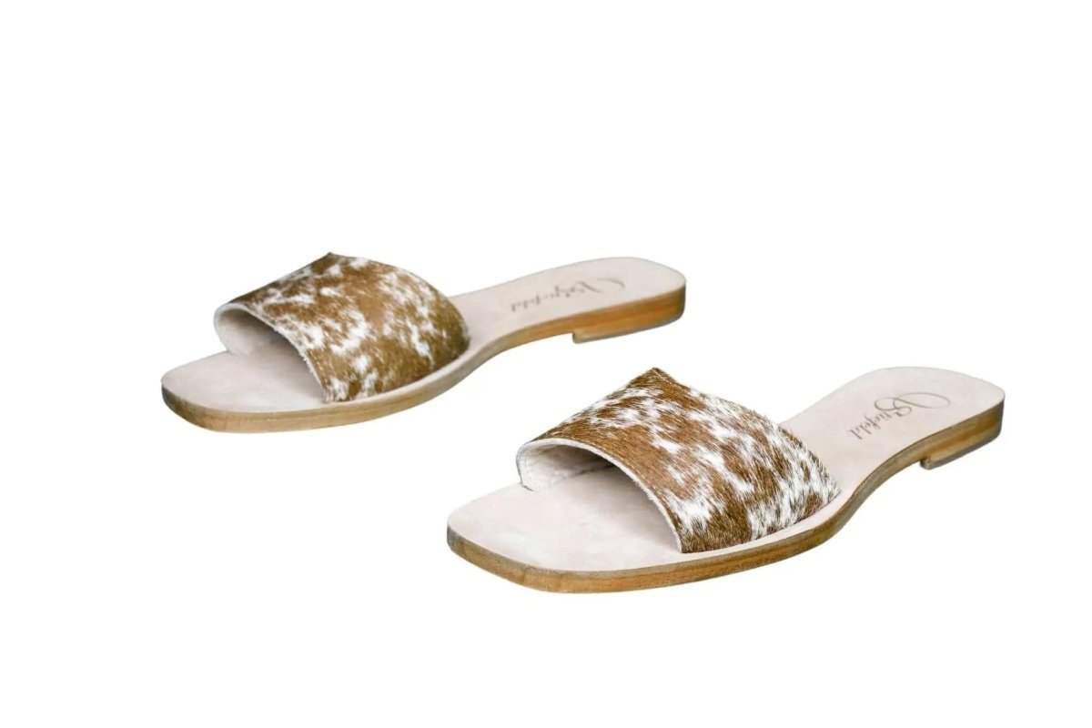 Agnes Cowhide Slide Sandals – Size 10 by Stiefeld Boots – Don't Panic Shoes