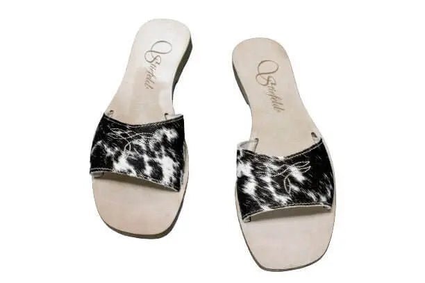 Agnes Cowhide Slide Sandals – Size 7 by Stiefeld Boots – Don't Panic Shoes