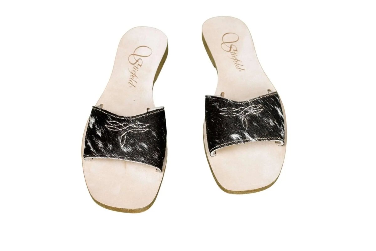 Agnes Cowhide Slide Sandals – Size 7 by Stiefeld Boots – Don't Panic Shoes