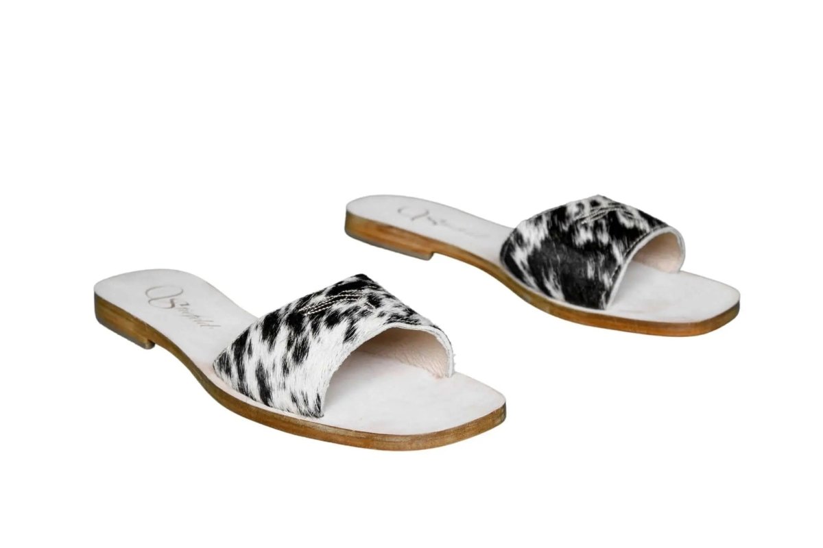 Agnes Cowhide Slide Sandals – Size 9 by Stiefeld Boots – Don't Panic Shoes