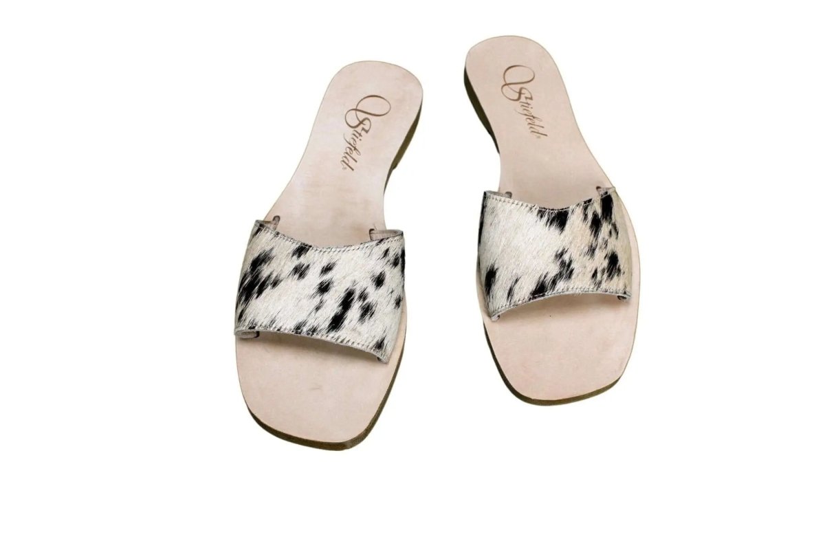 Agnes Cowhide Slide Sandals – Size 9 by Stiefeld Boots – Don't Panic Shoes