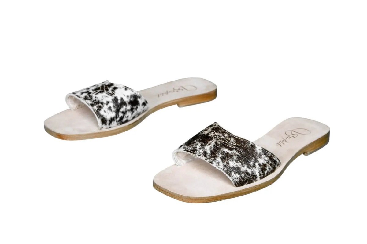 Agnes Cowhide Slide Sandals – Size 9 by Stiefeld Boots – Don't Panic Shoes