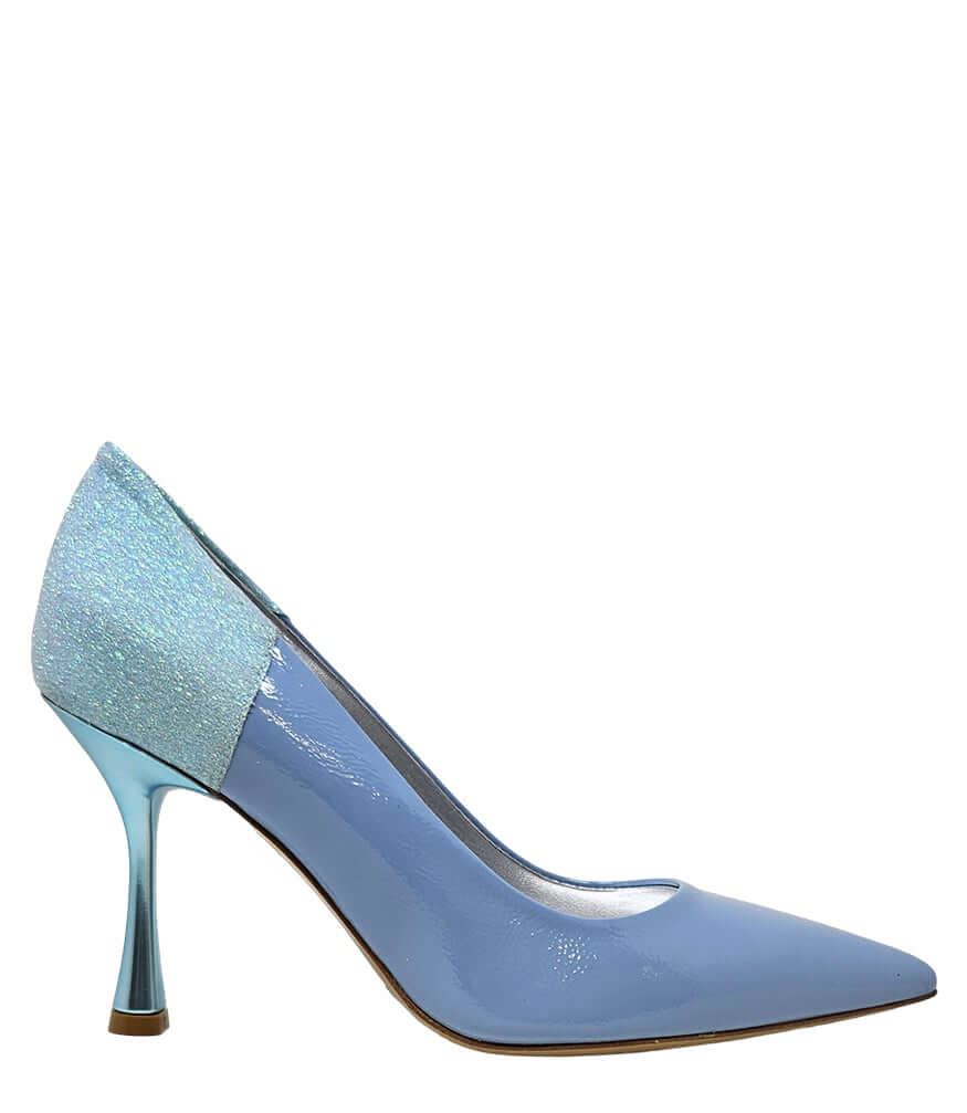 Madison Maison Alena Blue/Light Blue High Heel Glitter Pump